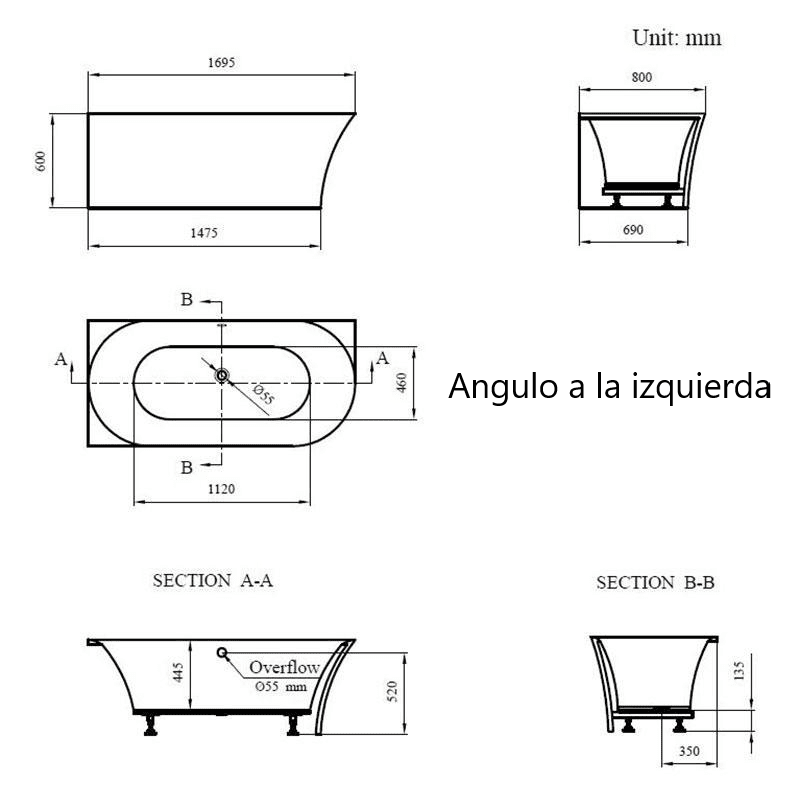 Bañera exenta ELIZABETH