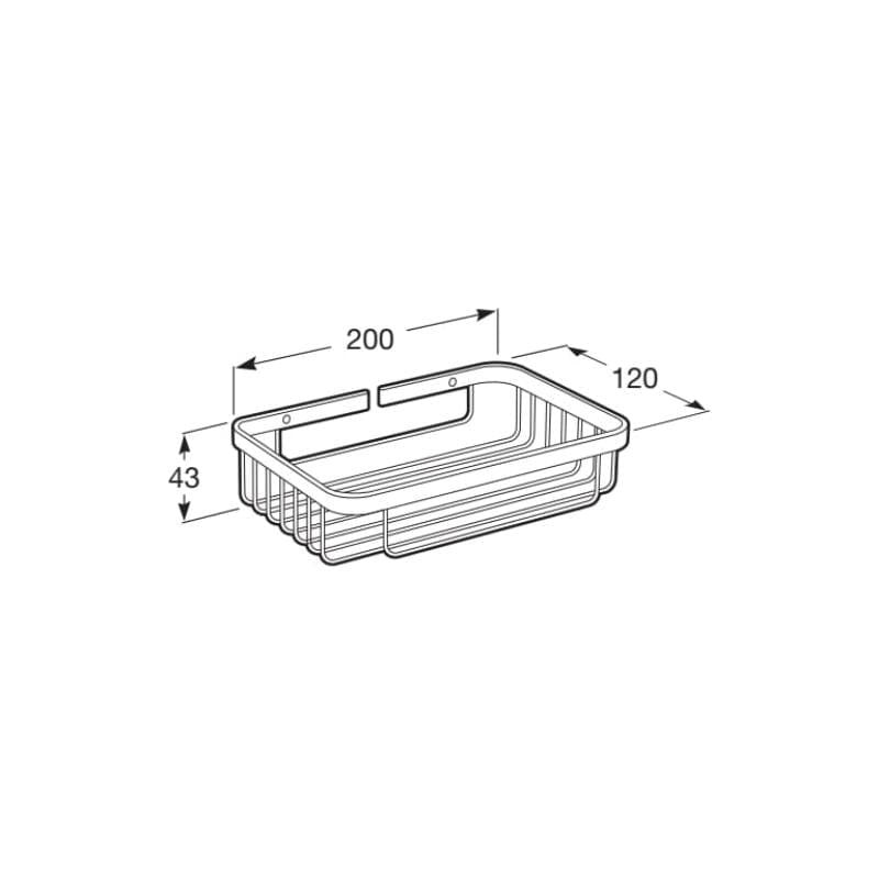 Contenedor Hotels de rejilla 200x120 mm Roca cromado