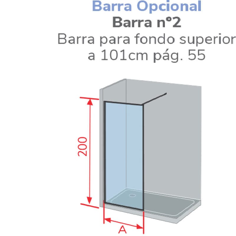 Panel fijo de ducha FRESH ARENA Bronce cepillado