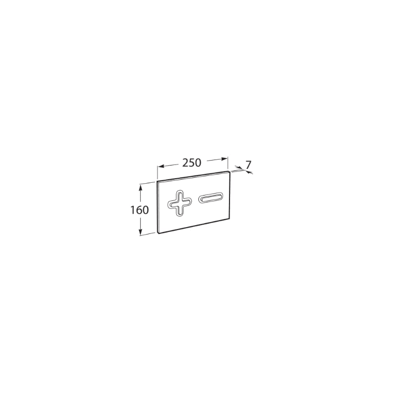 ROCA PL6 Dual - Placa de accionamiento IN-WALL cromo