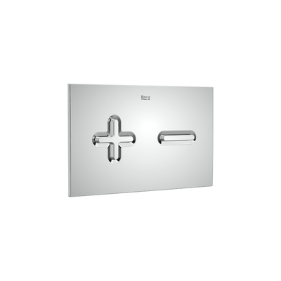 ROCA PL6 Dual - Placa de accionamiento IN-WALL cromo