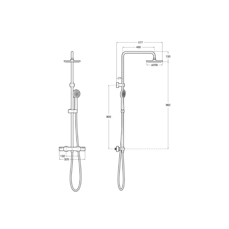 ROCA T-Basic - Columna de ducha termostática VICTORIA