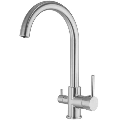 Grifo cocina STEELARC  3 vías purificación de agua potable ósmosis acero cepillado