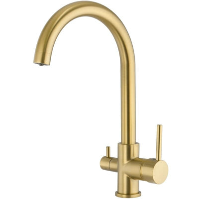 Grifo cocina STEELARC  3 vías purificación de agua potable ósmosis oro mate