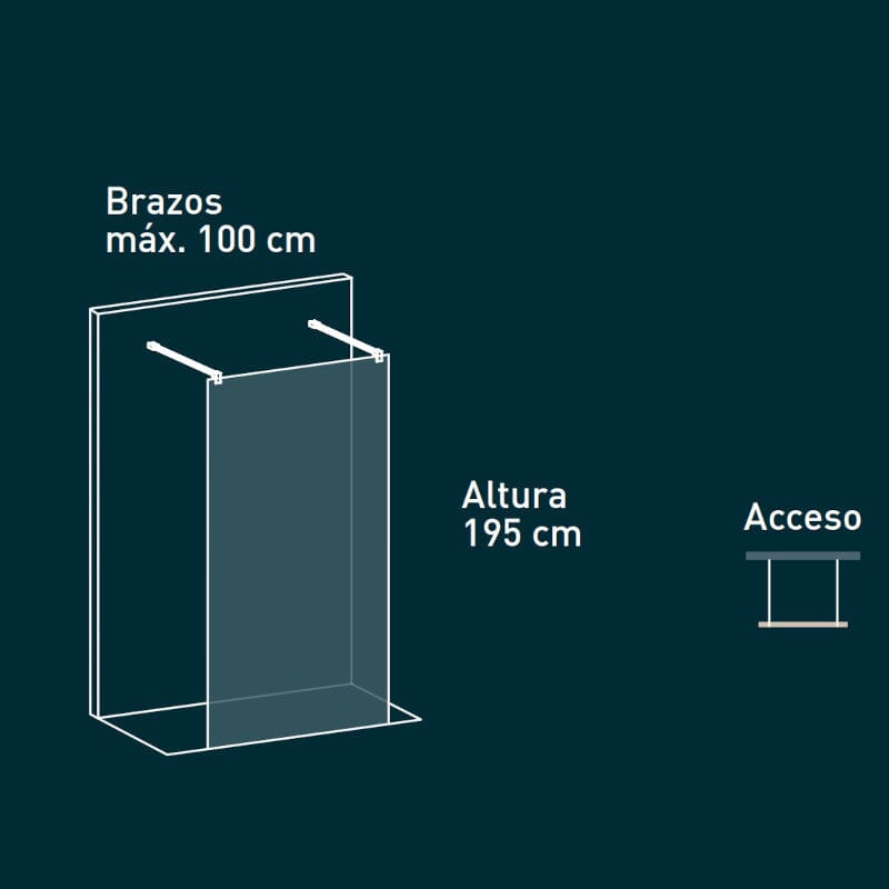 Panel fijo de ducha doble brazo MANACOR - Entorno baño