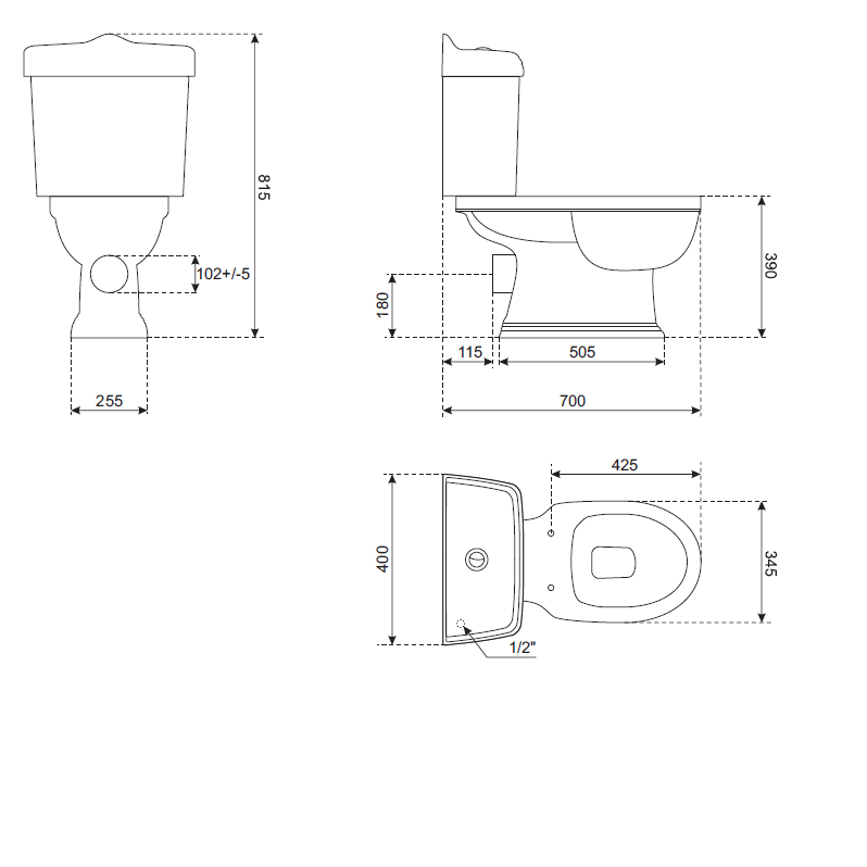 Inodoro de cerámica retro ABERY - Entorno Baño